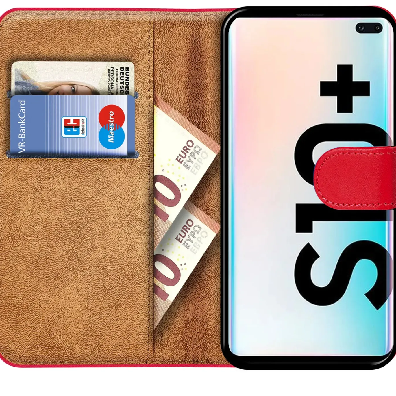 Samsung Galaxy S10 Plus - Klapphülle mit Kartenfächern