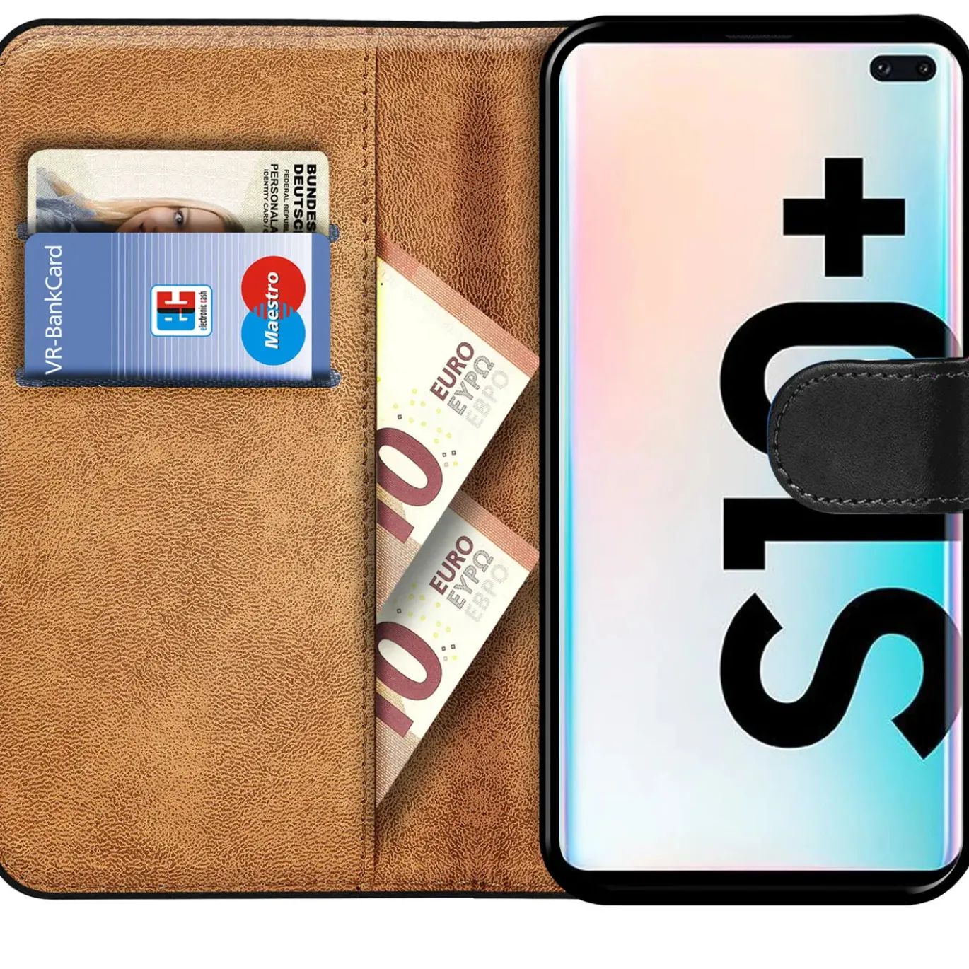 Samsung Galaxy S10 Plus - Klapphülle mit Kartenfächern