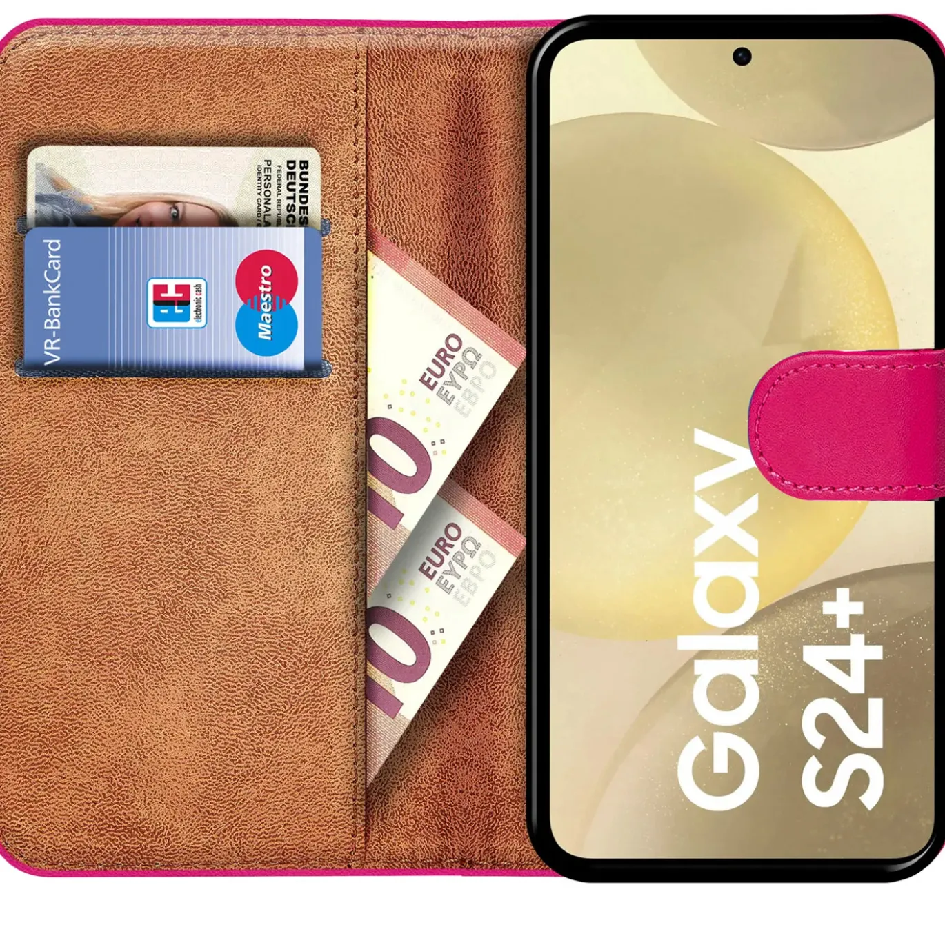 Samsung Galaxy S24 Plus - Klapphülle mit Kartenfächern
