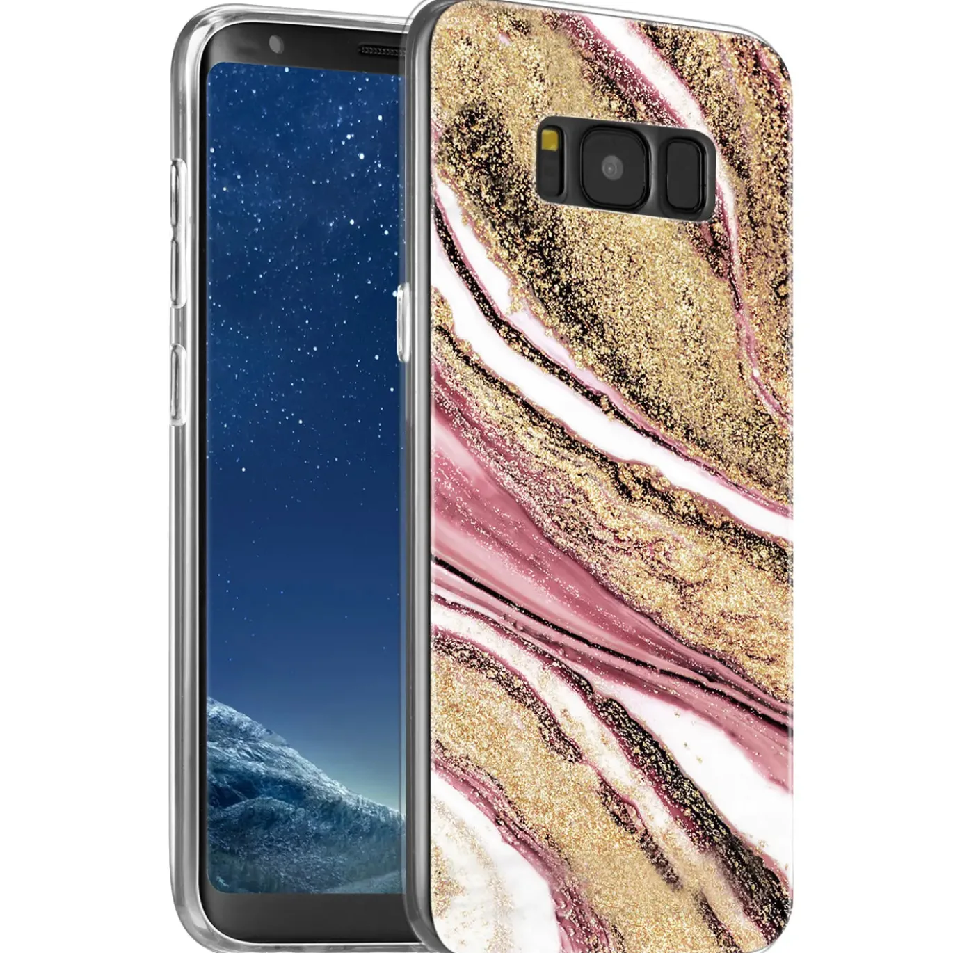 Samsung Galaxy S8 Plus - Marmor & Sand Design Hülle