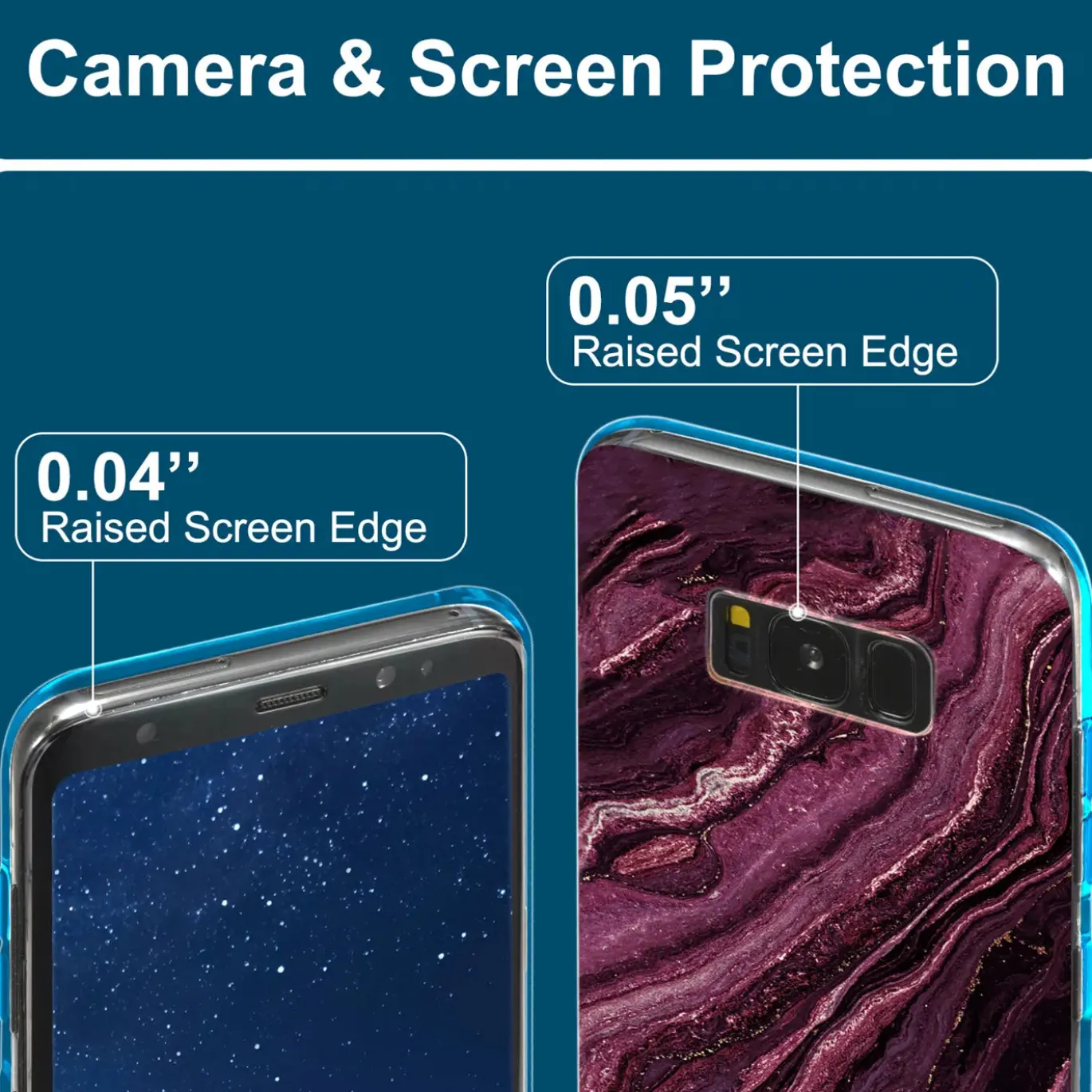 Samsung Galaxy S8 Plus - Marmor & Sand Design Hülle