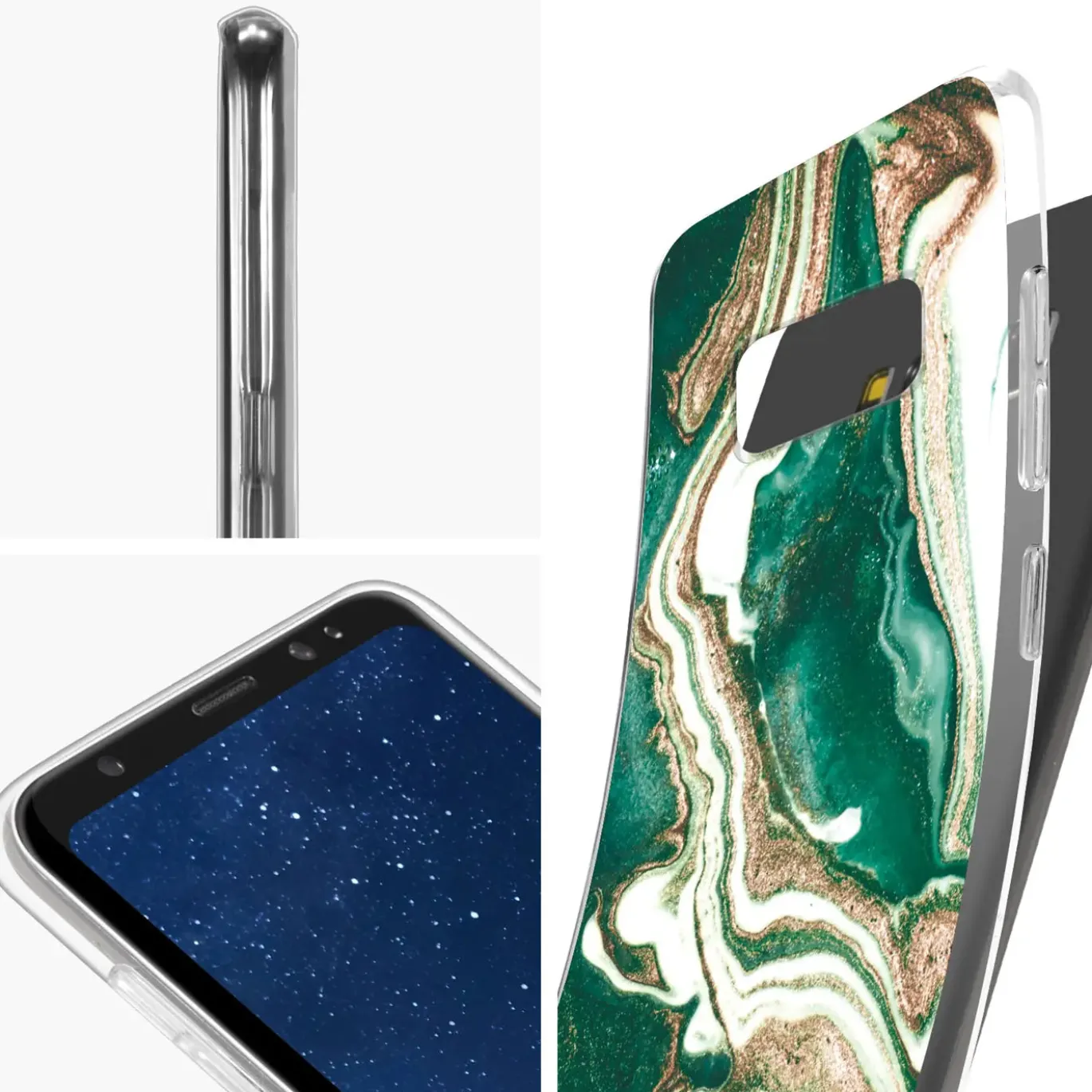 Samsung Galaxy S8 Plus - Marmor & Sand Design Hülle