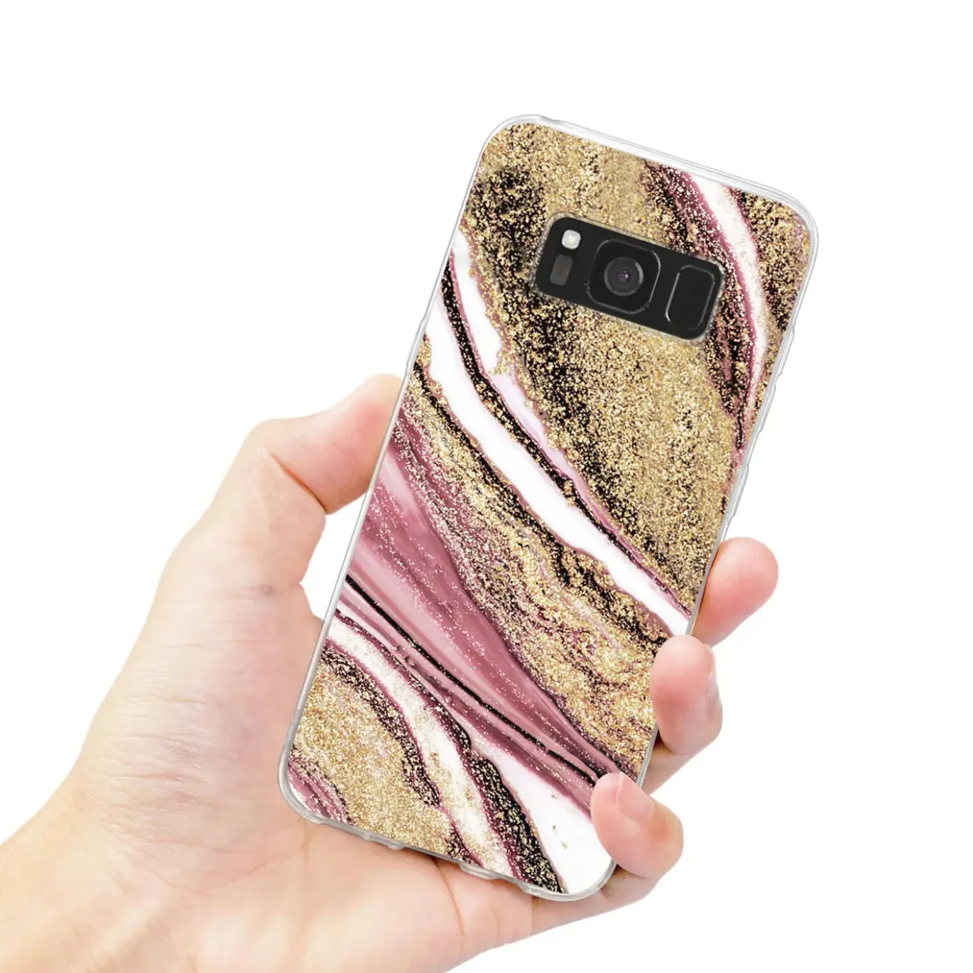 Samsung Galaxy S8 Plus - Marmor & Sand Design Hülle