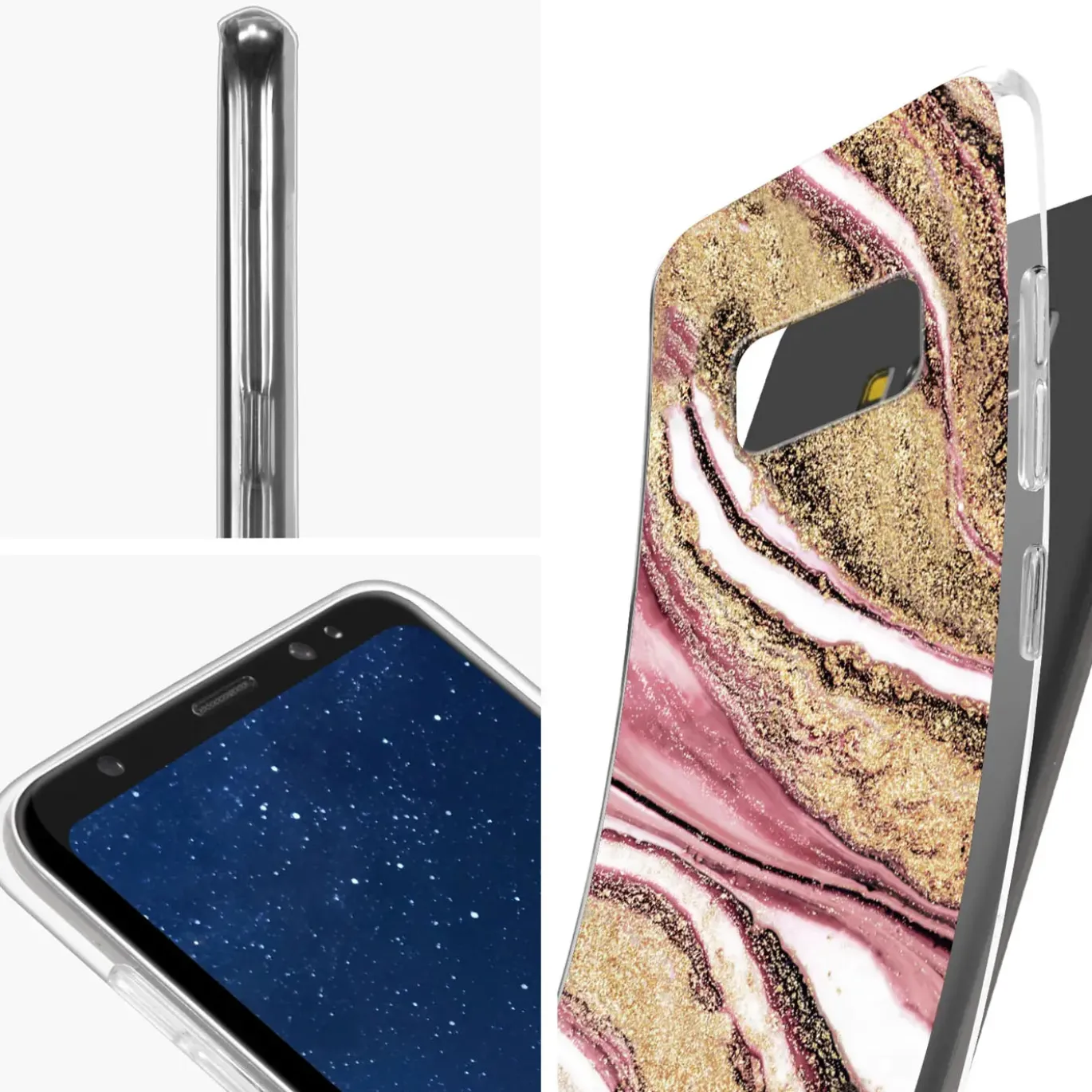 Samsung Galaxy S8 Plus - Marmor & Sand Design Hülle