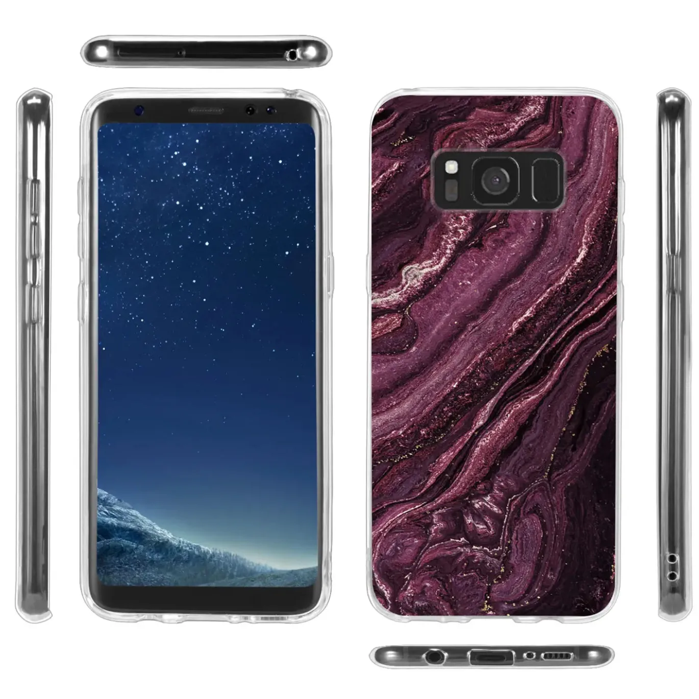 Samsung Galaxy S8 Plus - Marmor & Sand Design Hülle