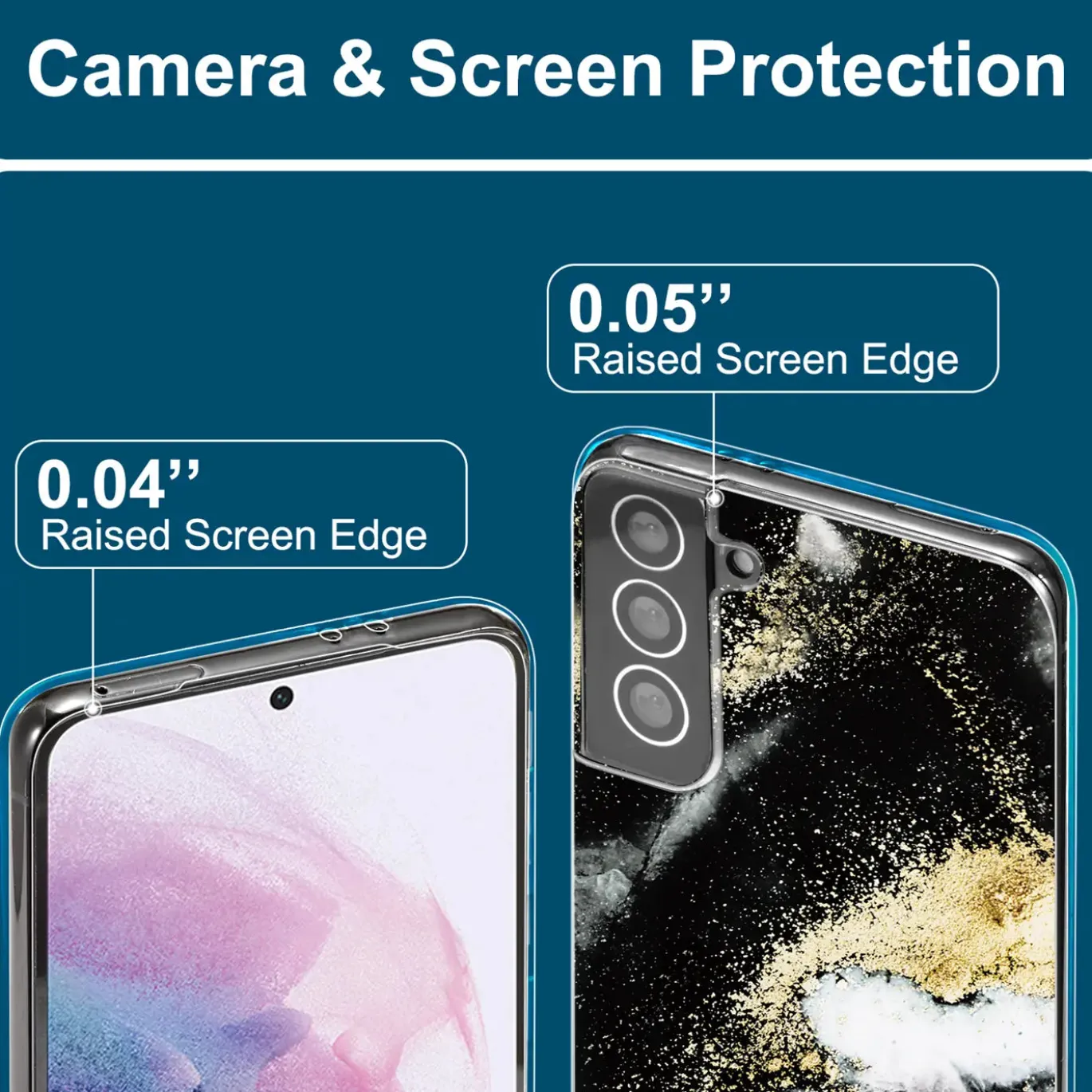 Samsung Galaxy S22 Plus - Marmor & Sand Design Hülle