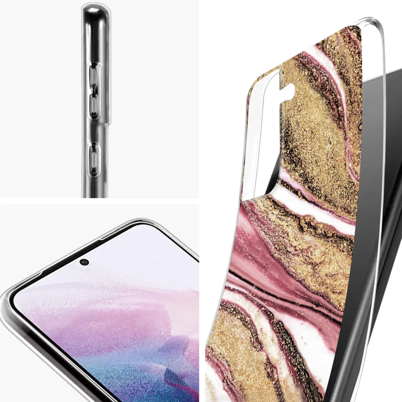 Samsung Galaxy S22 Plus - Marmor & Sand Design Hülle