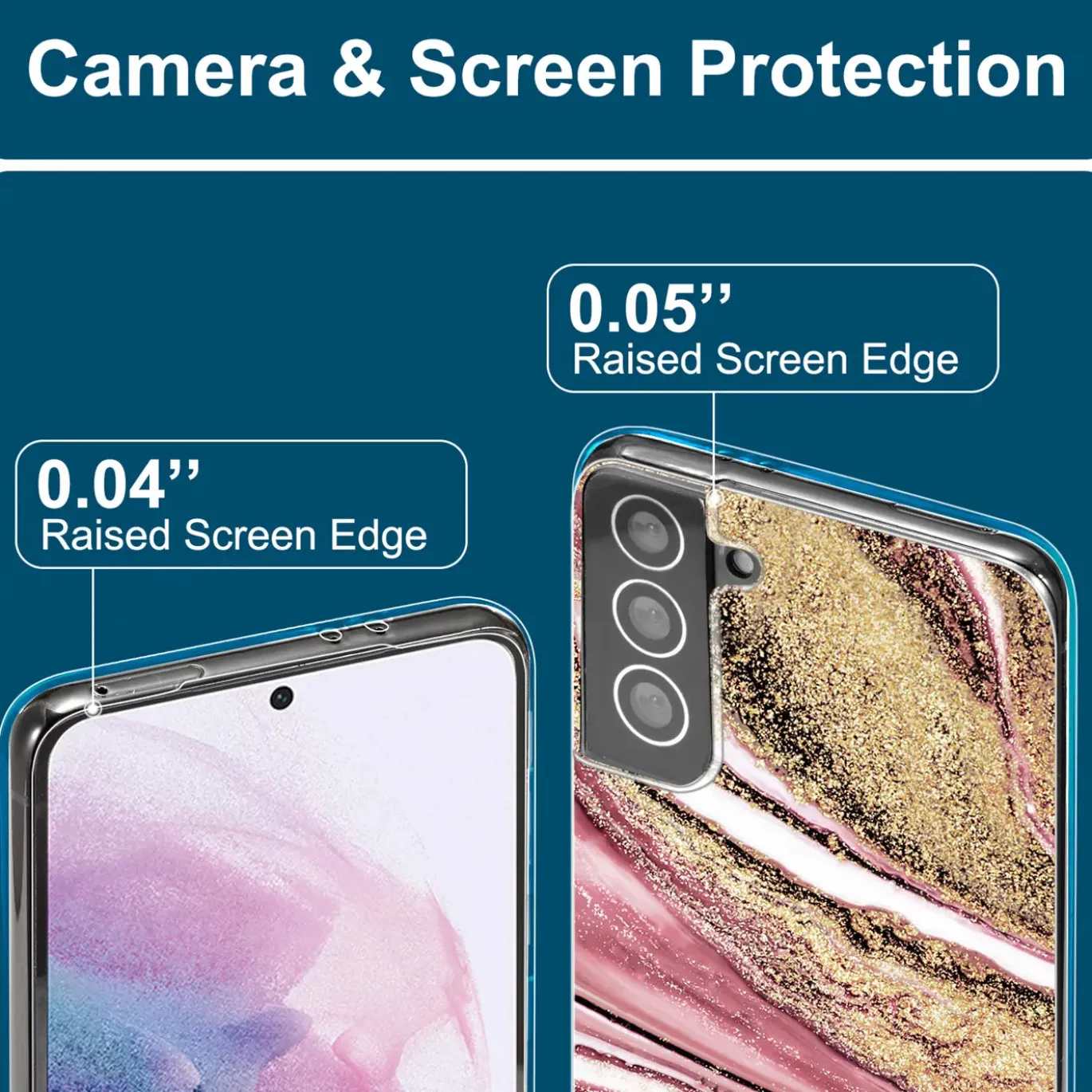 Samsung Galaxy S22 Plus - Marmor & Sand Design Hülle