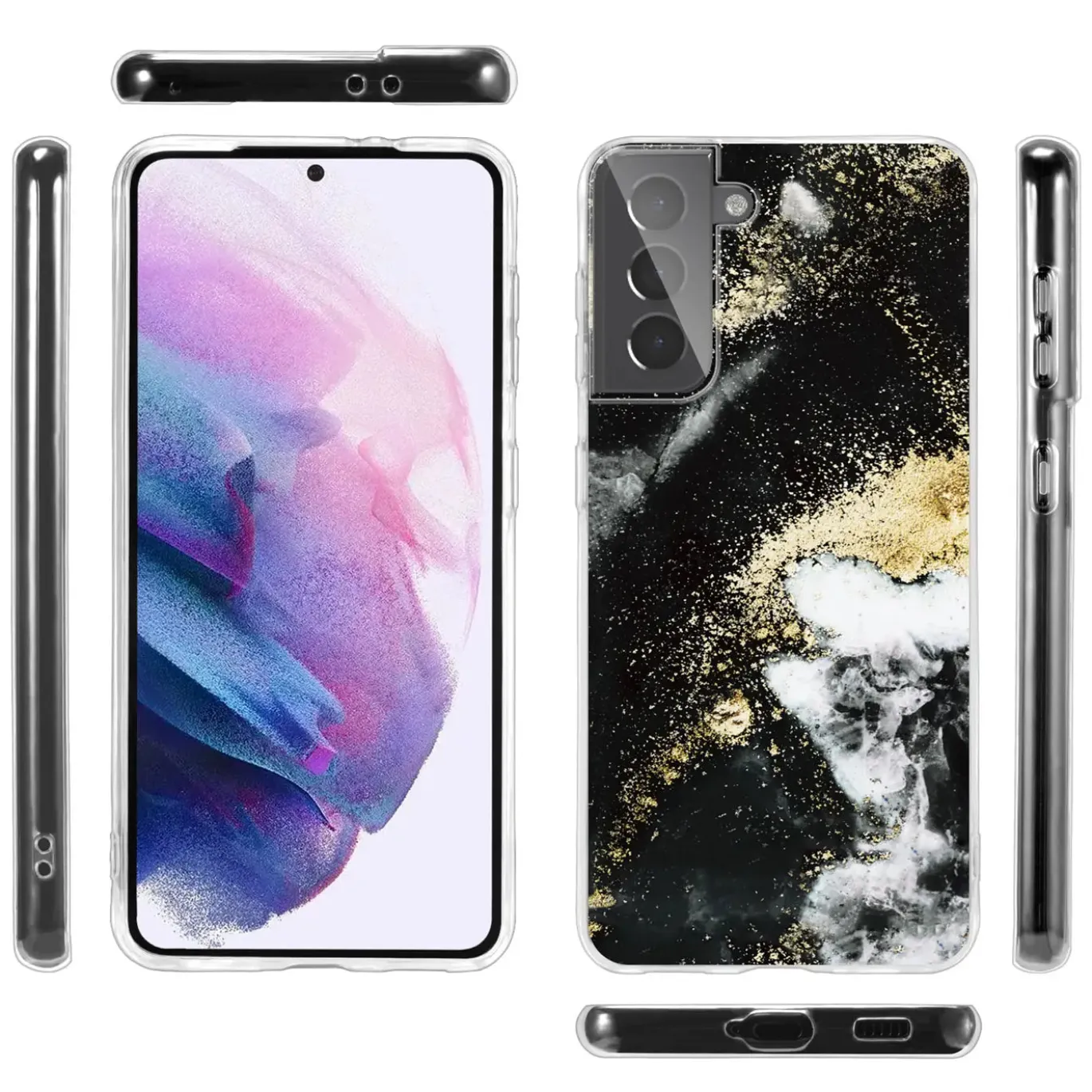 Samsung Galaxy S22 Plus - Marmor & Sand Design Hülle