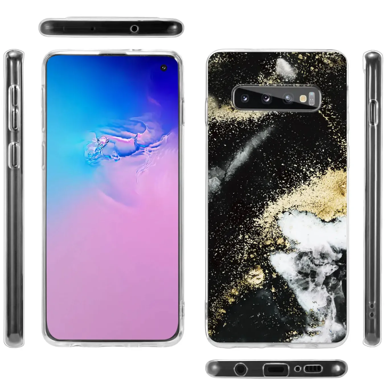 Samsung Galaxy S10 Plus - Marmor & Sand Design Hülle