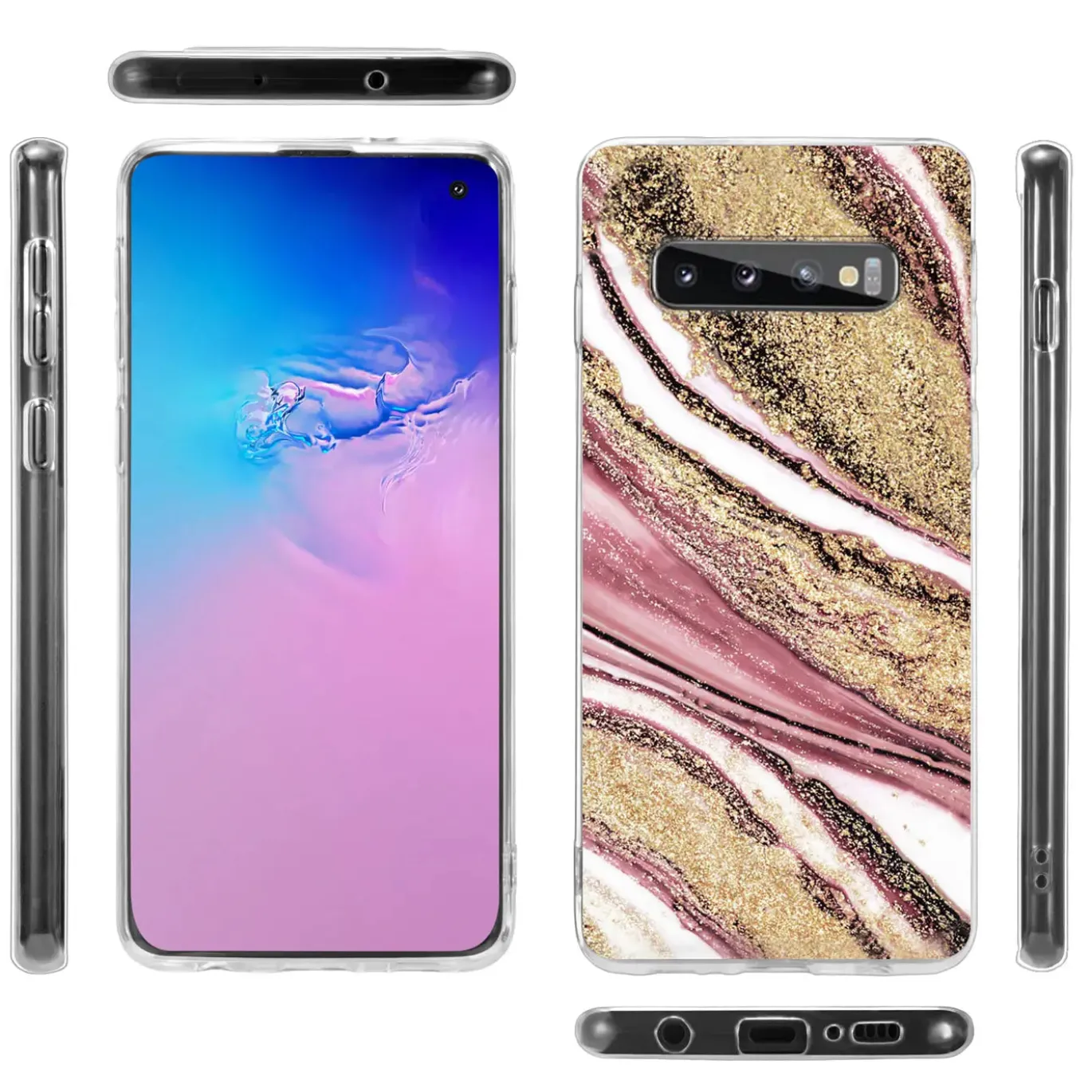 Samsung Galaxy S10 Plus - Marmor & Sand Design Hülle