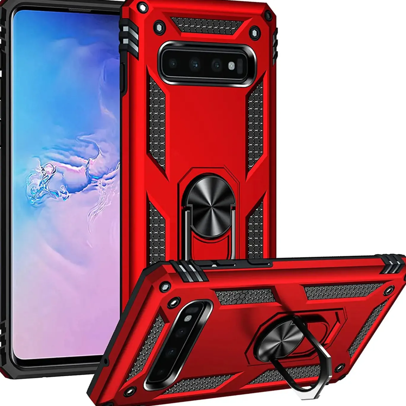 Samsung Galaxy S10 Plus - Outdoor Hardcase mit Ringhalter