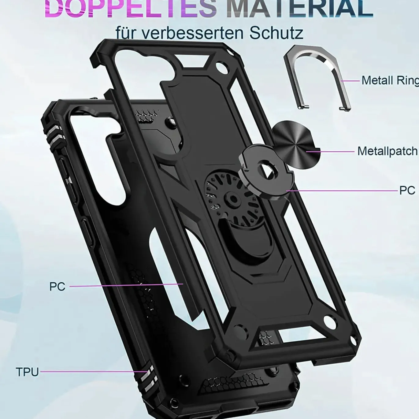 Samsung Galaxy S23 Plus - Outdoor Hardcase mit Ringhalter