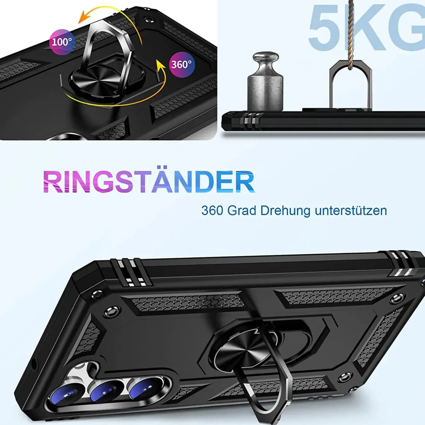 Samsung Galaxy S23 Plus - Outdoor Hardcase mit Ringhalter
