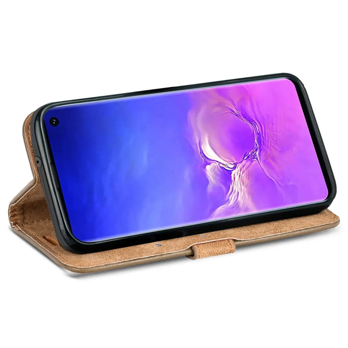Samsung Galaxy S10 Plus - Retro Klapphülle mit Karten- & Geldfach