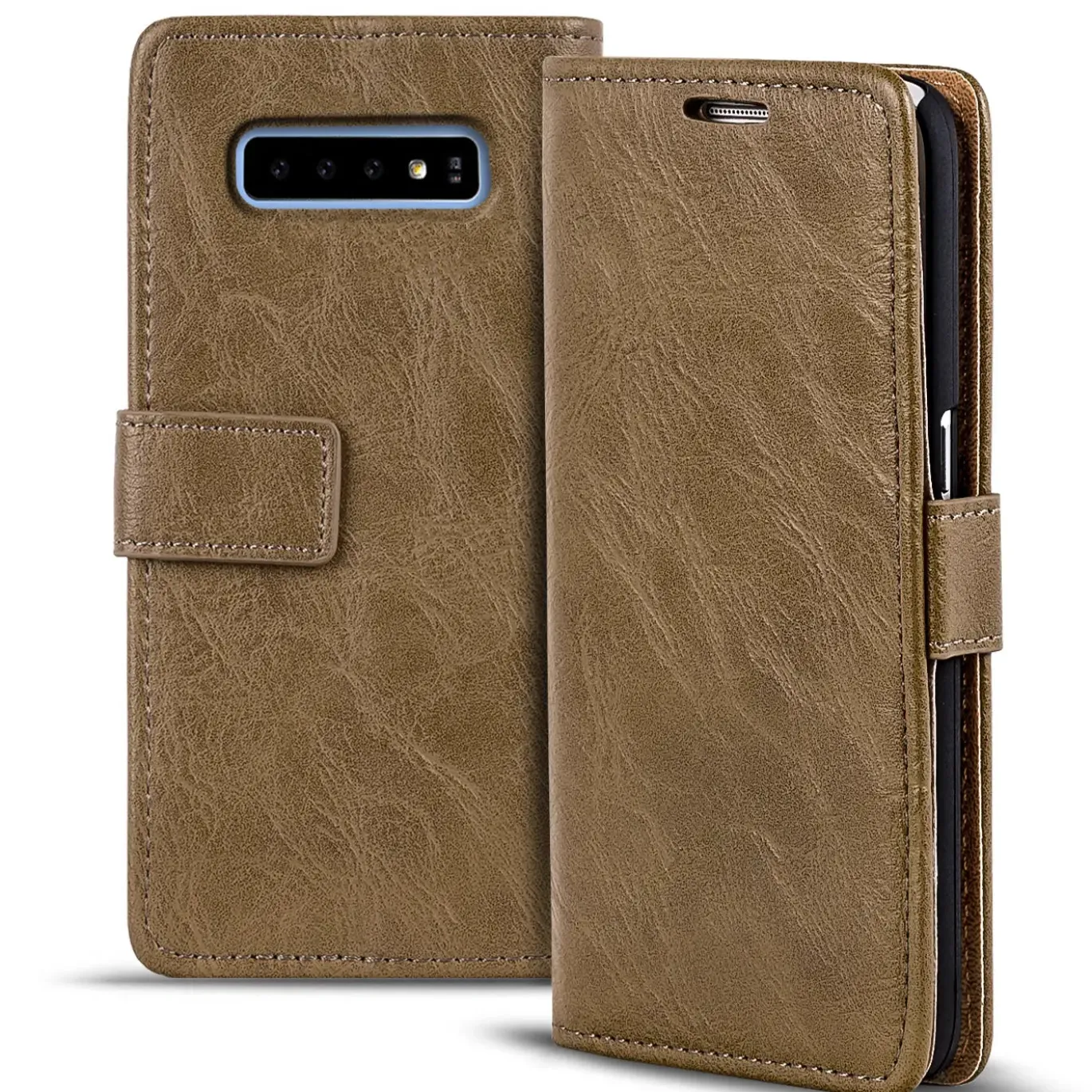 Samsung Galaxy S10 Plus - Retro Klapphülle mit Karten- & Geldfach