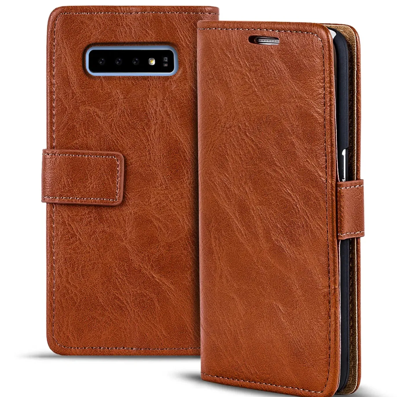 Samsung Galaxy S10 Plus - Retro Klapphülle mit Karten- & Geldfach