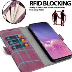 Samsung Galaxy S10 Plus - Robuste Klapphülle mit RFID Block