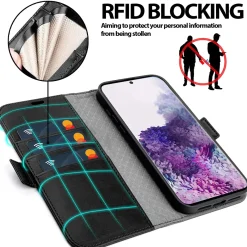 Samsung Galaxy S20 Plus - Robuste Klapphülle mit RFID Block