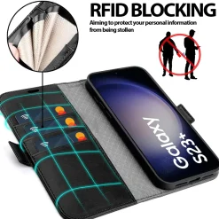 Samsung Galaxy S23 Plus - Robuste Klapphülle mit RFID Block