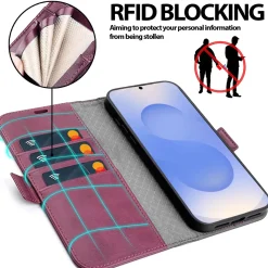 Samsung Galaxy S25 Plus - Robuste Klapphülle mit RFID Block