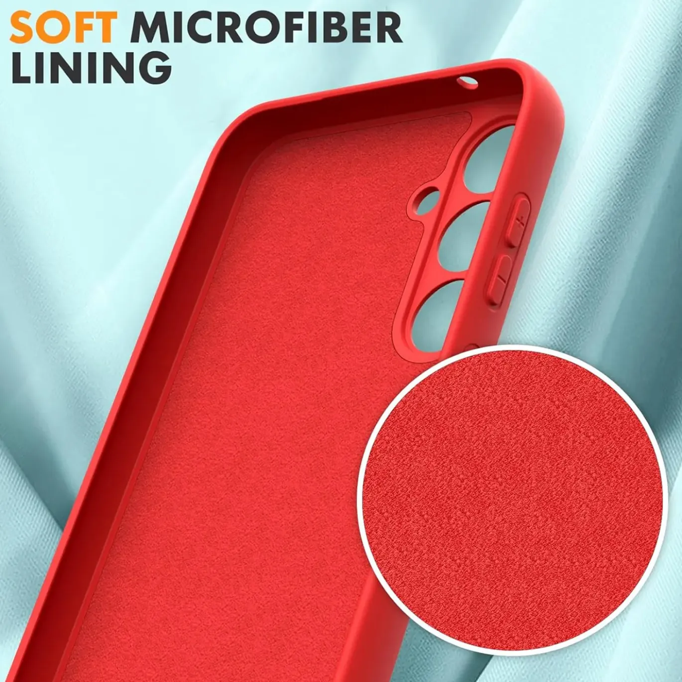 Samsung Galaxy S24 Plus - Silikon Case mit Mikrofaser-Innenseite