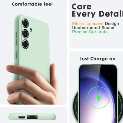 Samsung Galaxy S24 Plus - Silikon Case mit Mikrofaser-Innenseite