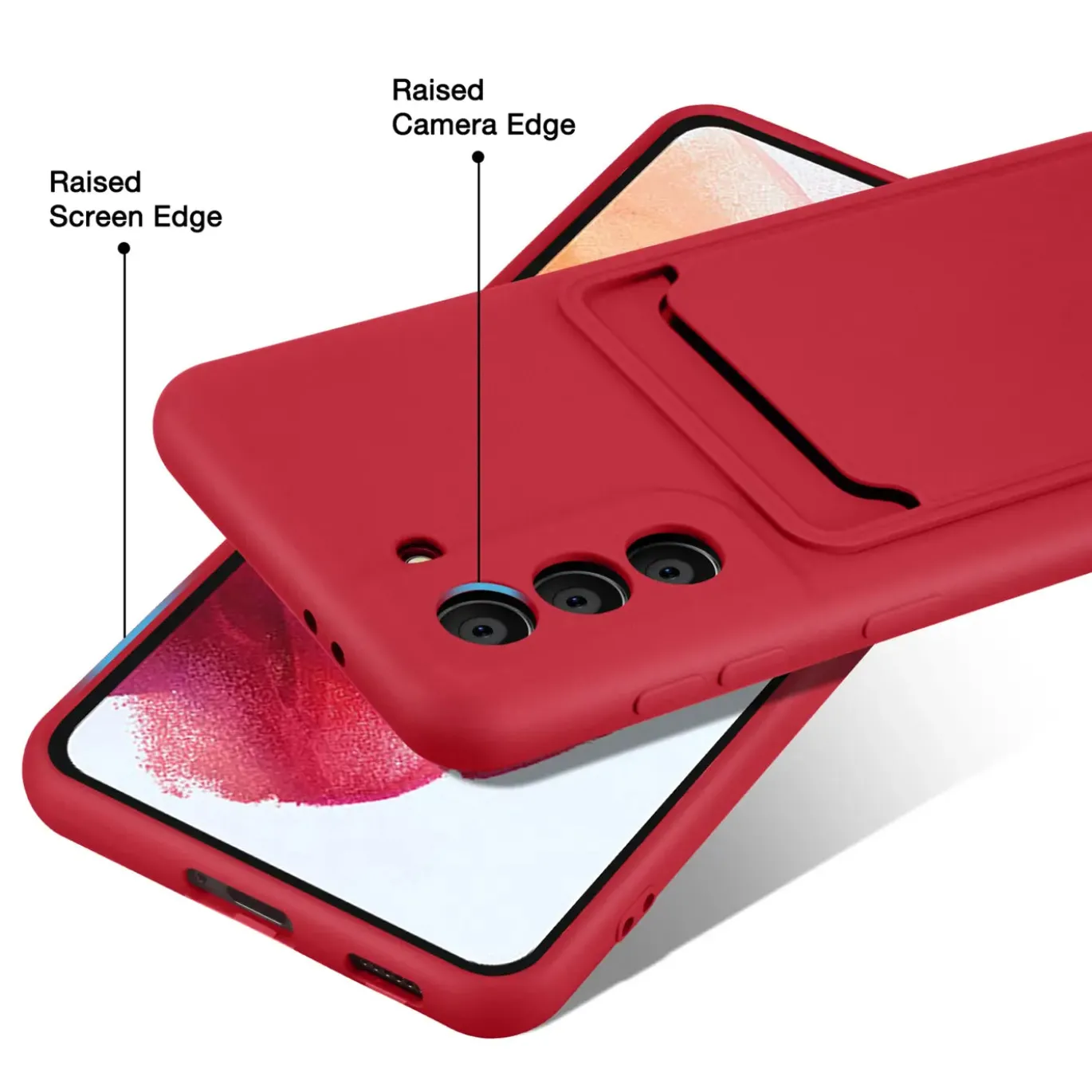 Samsung Galaxy S21 Plus - Silikonhülle mit Kartenfach & Kameraschutz