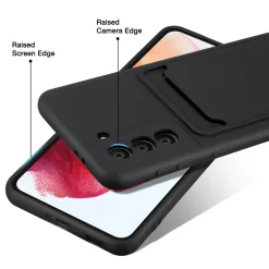 Samsung Galaxy S21 Plus - Silikonhülle mit Kartenfach & Kameraschutz