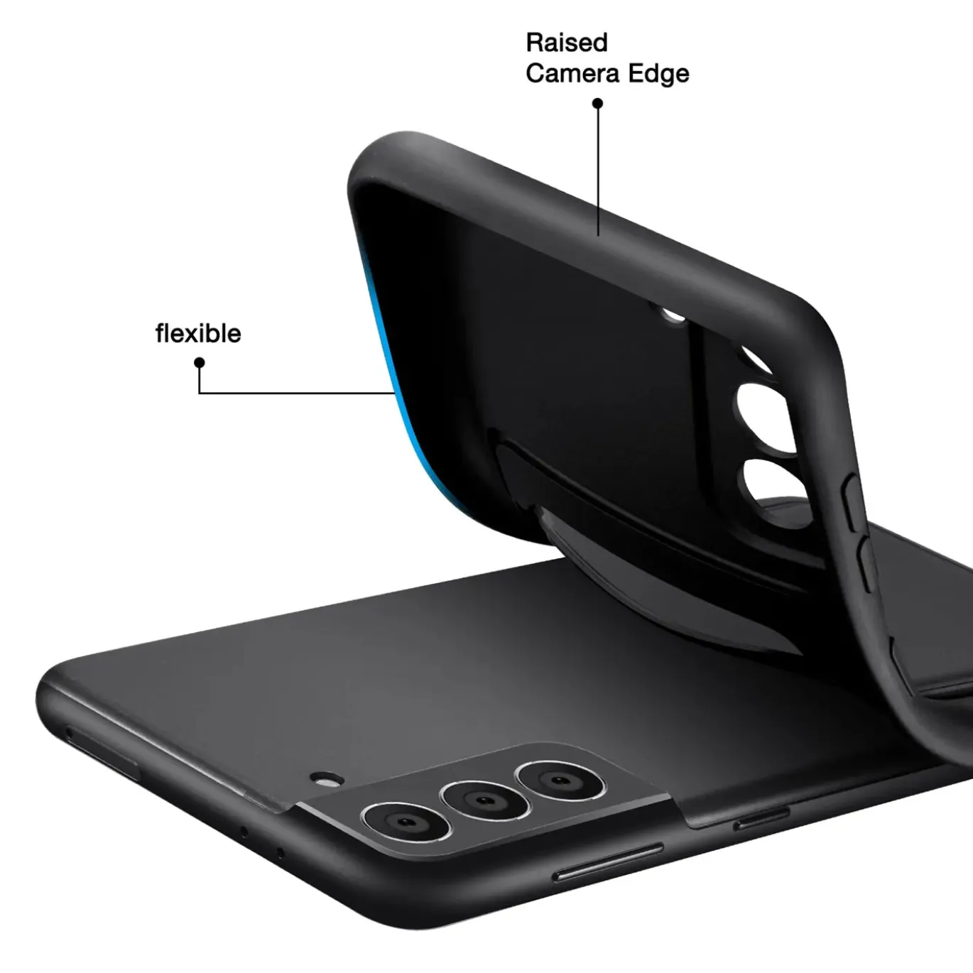 Samsung Galaxy S21 Plus - Silikonhülle mit Kartenfach & Kameraschutz