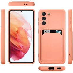 Samsung Galaxy S21 Plus - Silikonhülle mit Kartenfach & Kameraschutz