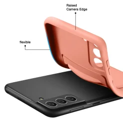 Samsung Galaxy S21 Plus - Silikonhülle mit Kartenfach & Kameraschutz