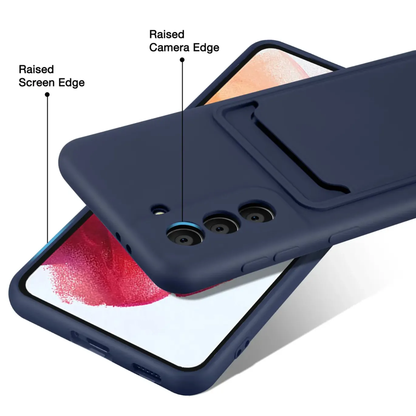 Samsung Galaxy S21 Plus - Silikonhülle mit Kartenfach & Kameraschutz