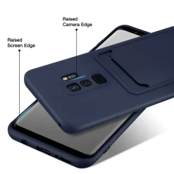Samsung Galaxy S9 Plus - Silikonhülle mit Kartenfach & Kameraschutz