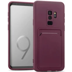 Samsung Galaxy S9 Plus - Silikonhülle mit Kartenfach & Kameraschutz