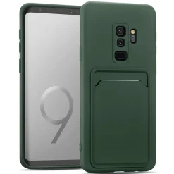 Samsung Galaxy S9 Plus - Silikonhülle mit Kartenfach & Kameraschutz