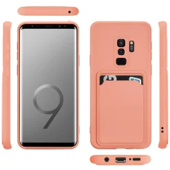 Samsung Galaxy S9 Plus - Silikonhülle mit Kartenfach & Kameraschutz