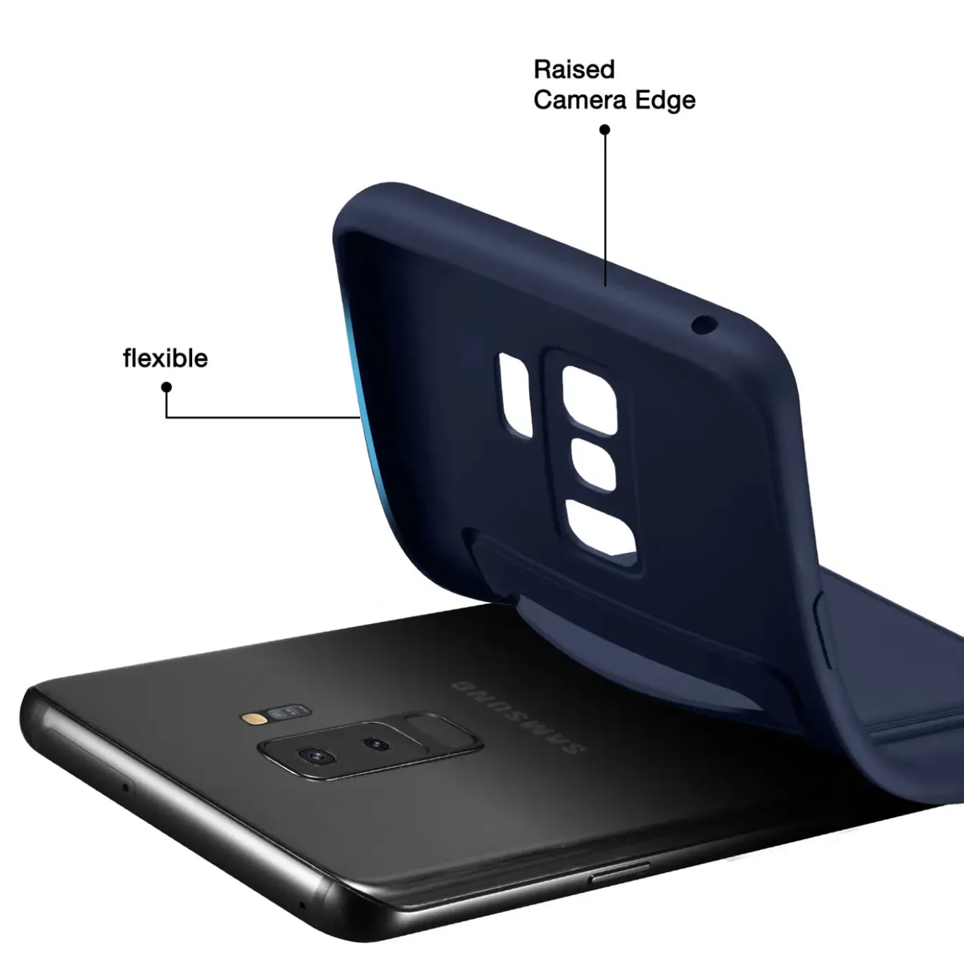 Samsung Galaxy S9 Plus - Silikonhülle mit Kartenfach & Kameraschutz