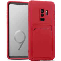 Samsung Galaxy S9 Plus - Silikonhülle mit Kartenfach & Kameraschutz