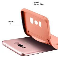 Samsung Galaxy S8 Plus - Silikonhülle mit Kartenfach & Kameraschutz