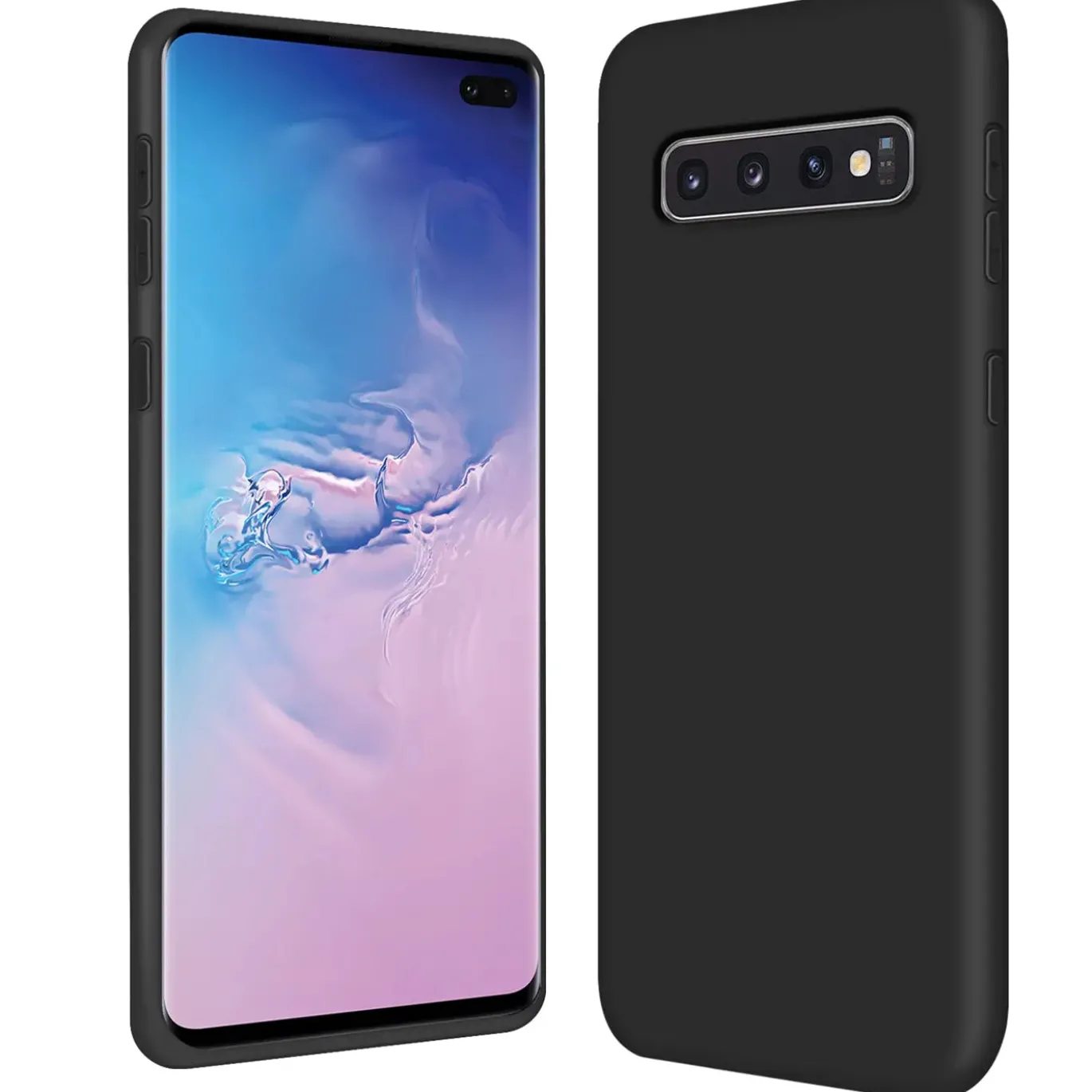 Samsung Galaxy S10 Plus - Silikon Case mit Mikrofaser-Innenseite