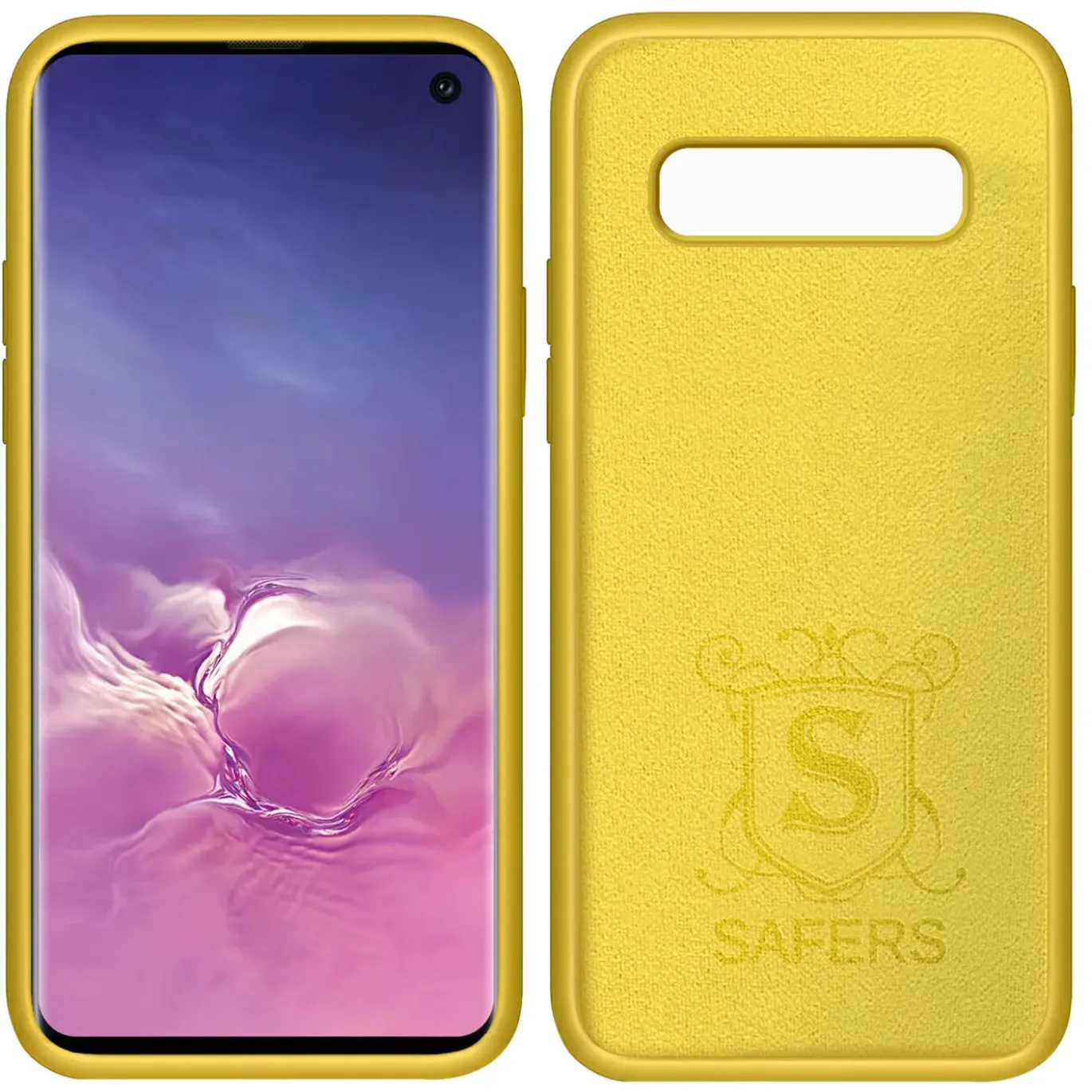 Samsung Galaxy S10 Plus - Silikon Case mit Mikrofaser-Innenseite