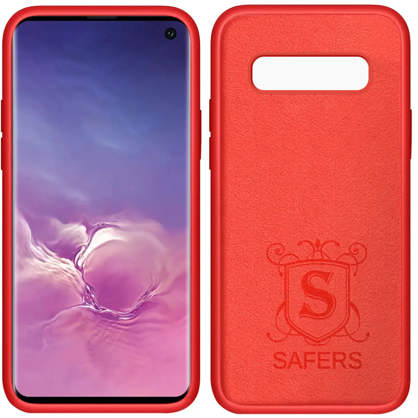 Samsung Galaxy S10 Plus - Silikon Case mit Mikrofaser-Innenseite