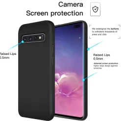 Samsung Galaxy S10 Plus - Silikon Case mit Mikrofaser-Innenseite