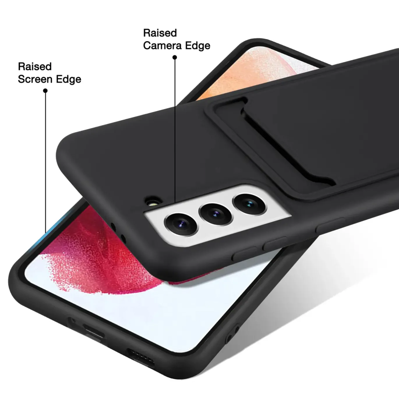 Samsung Galaxy S24 Plus - Silikonhülle mit Kartenfach & Kameraschutz