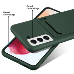 Samsung Galaxy S24 Plus - Silikonhülle mit Kartenfach & Kameraschutz