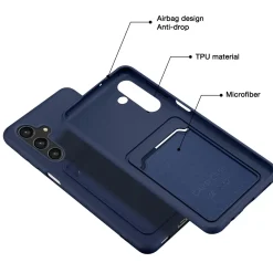 Samsung Galaxy S24 Plus - Silikonhülle mit Kartenfach & Kameraschutz