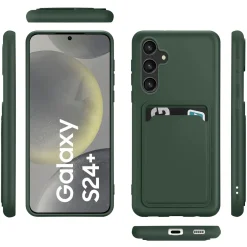 Samsung Galaxy S24 Plus - Silikonhülle mit Kartenfach & Kameraschutz