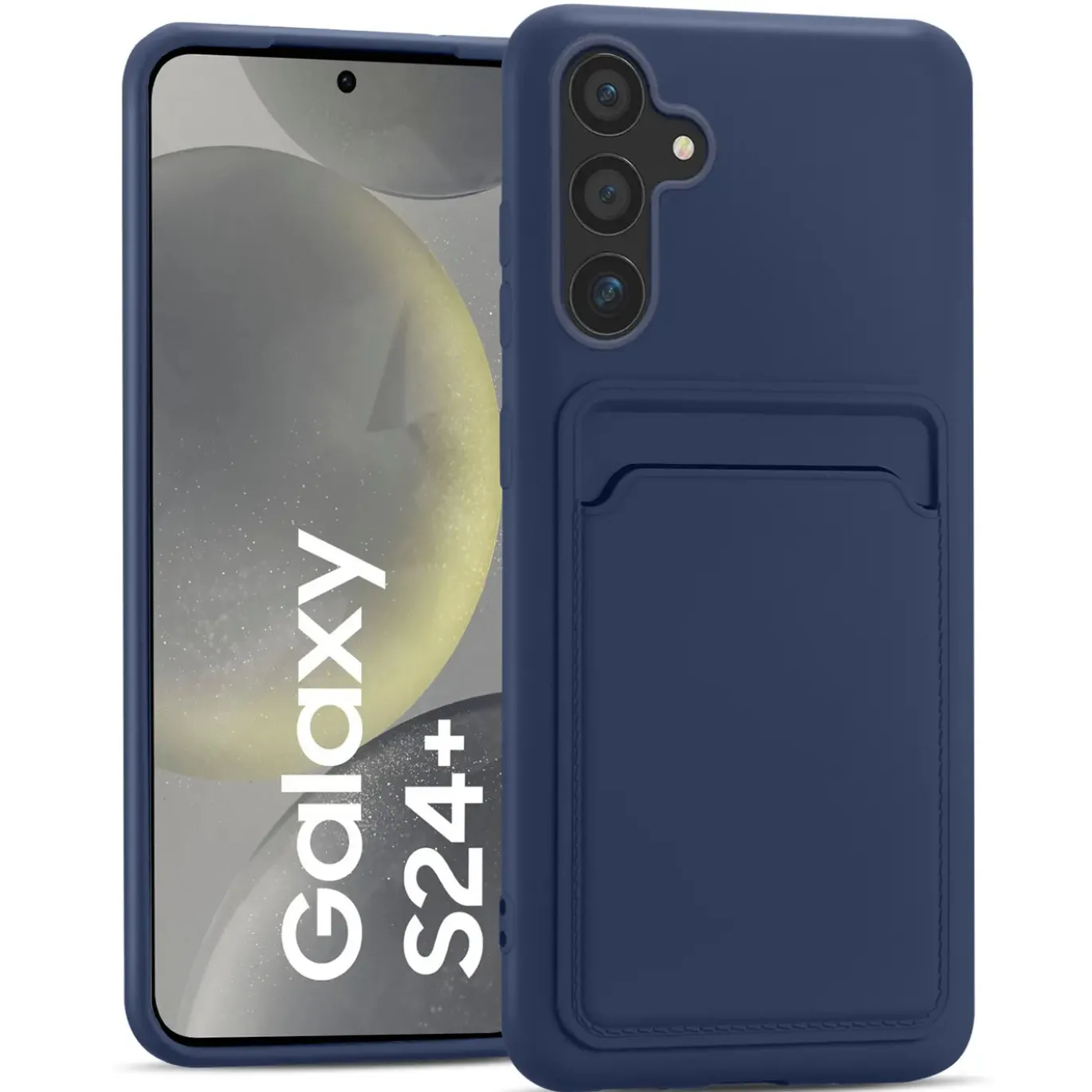 Samsung Galaxy S24 Plus - Silikonhülle mit Kartenfach & Kameraschutz