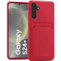 Samsung Galaxy S24 Plus - Silikonhülle mit Kartenfach & Kameraschutz